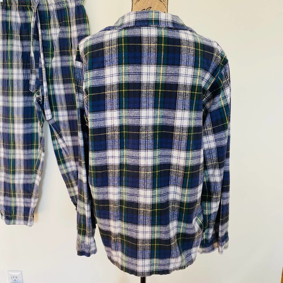 L.L. Bean Maine VTG Scotch Plaid 100% Cotton Mens Pajamas USA Sz Small Medium - Picture 3 of 8
